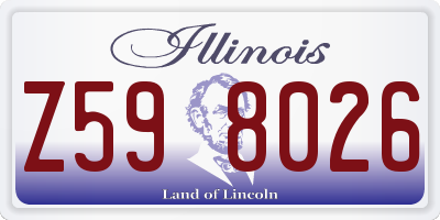 IL license plate Z598026