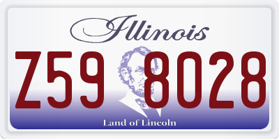 IL license plate Z598028