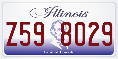 IL license plate Z598029