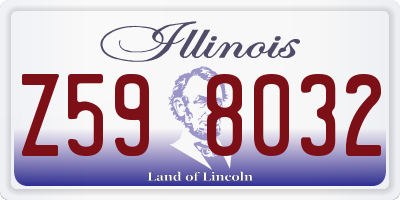 IL license plate Z598032