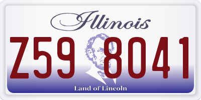 IL license plate Z598041