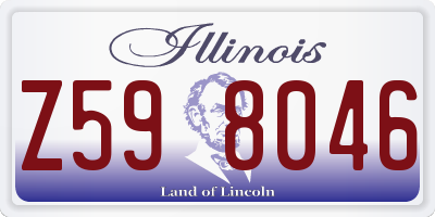IL license plate Z598046