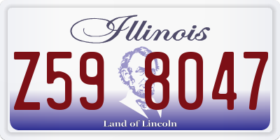 IL license plate Z598047