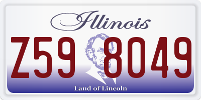 IL license plate Z598049