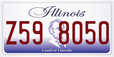 IL license plate Z598050