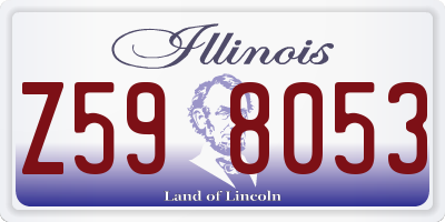 IL license plate Z598053