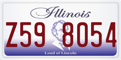 IL license plate Z598054