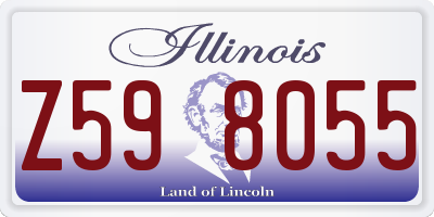 IL license plate Z598055