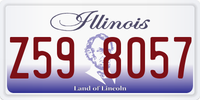 IL license plate Z598057