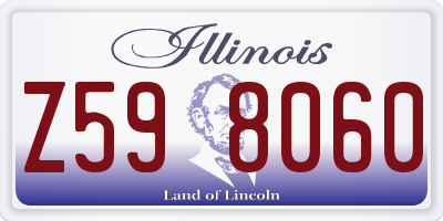 IL license plate Z598060