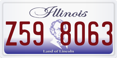 IL license plate Z598063