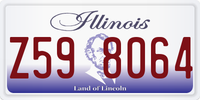 IL license plate Z598064