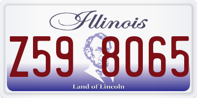 IL license plate Z598065