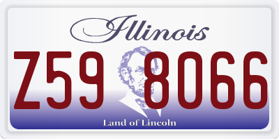 IL license plate Z598066