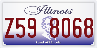 IL license plate Z598068
