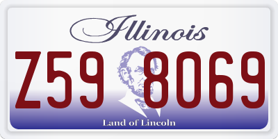 IL license plate Z598069