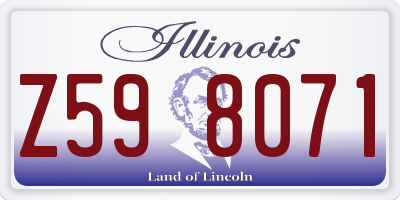 IL license plate Z598071