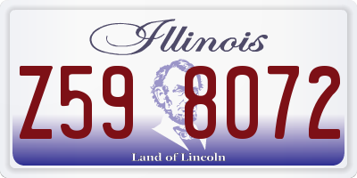 IL license plate Z598072