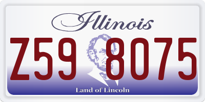 IL license plate Z598075
