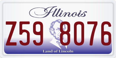IL license plate Z598076