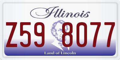 IL license plate Z598077