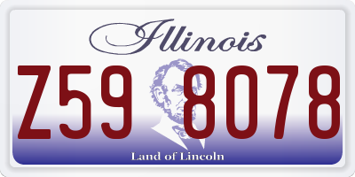 IL license plate Z598078