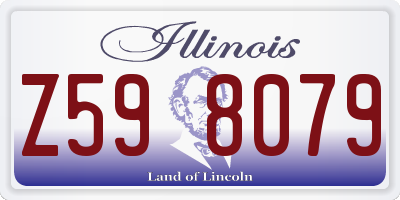 IL license plate Z598079