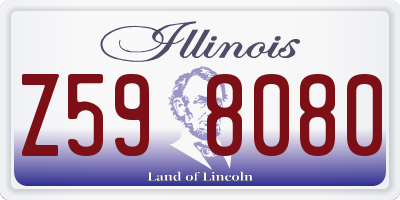 IL license plate Z598080