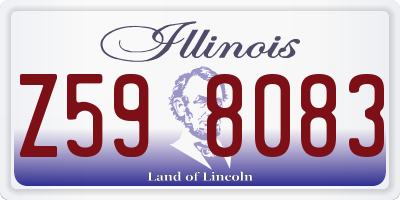 IL license plate Z598083