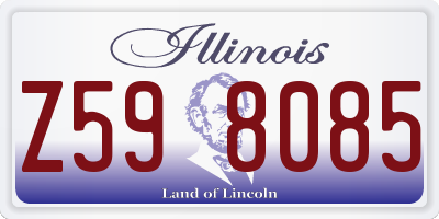 IL license plate Z598085