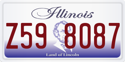 IL license plate Z598087