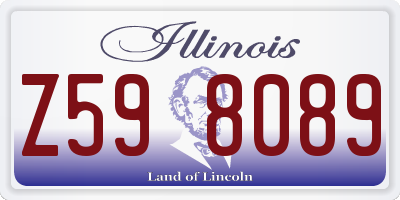 IL license plate Z598089
