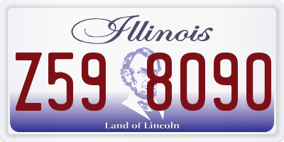 IL license plate Z598090