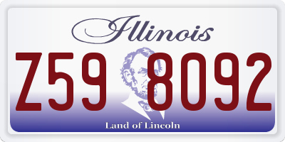 IL license plate Z598092