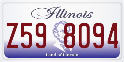 IL license plate Z598094