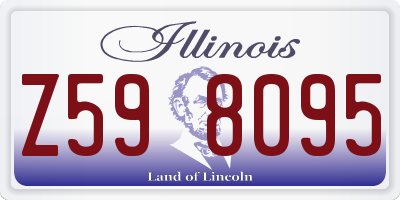 IL license plate Z598095