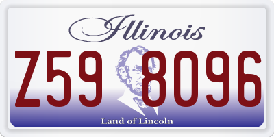 IL license plate Z598096