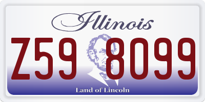 IL license plate Z598099