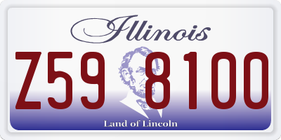 IL license plate Z598100