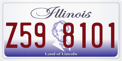 IL license plate Z598101