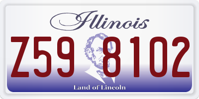 IL license plate Z598102
