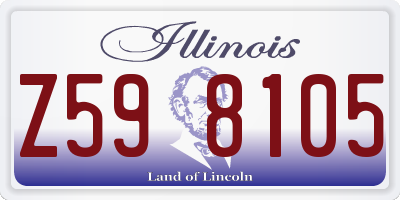 IL license plate Z598105