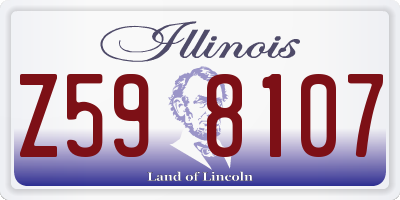 IL license plate Z598107