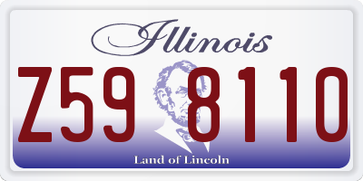 IL license plate Z598110