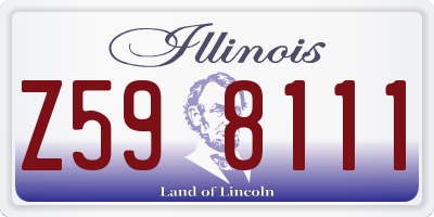IL license plate Z598111