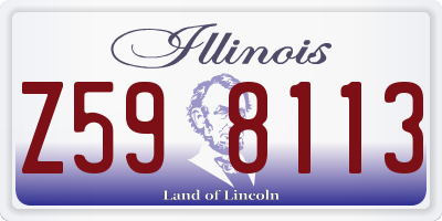 IL license plate Z598113