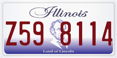 IL license plate Z598114