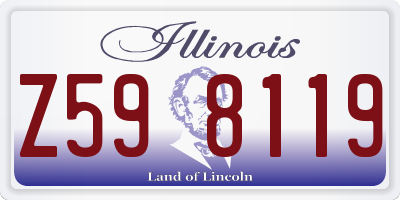 IL license plate Z598119