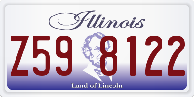 IL license plate Z598122