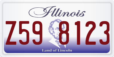 IL license plate Z598123